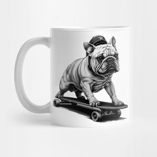 Skateboarding Bulldog Mug